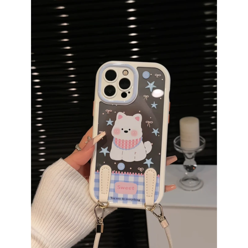 适用苹果16创意iPhone15pro手机壳奶油壳华为p70荣耀女星星西高地