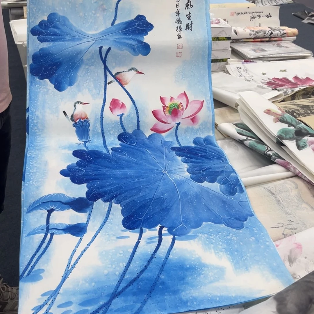 国画绘画作品多次