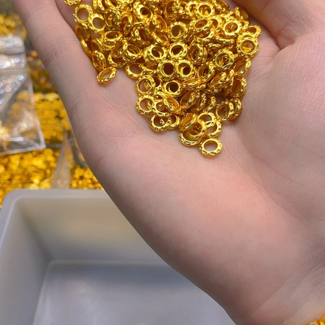 锆石铜合金锤纹盘缠8mm10个
