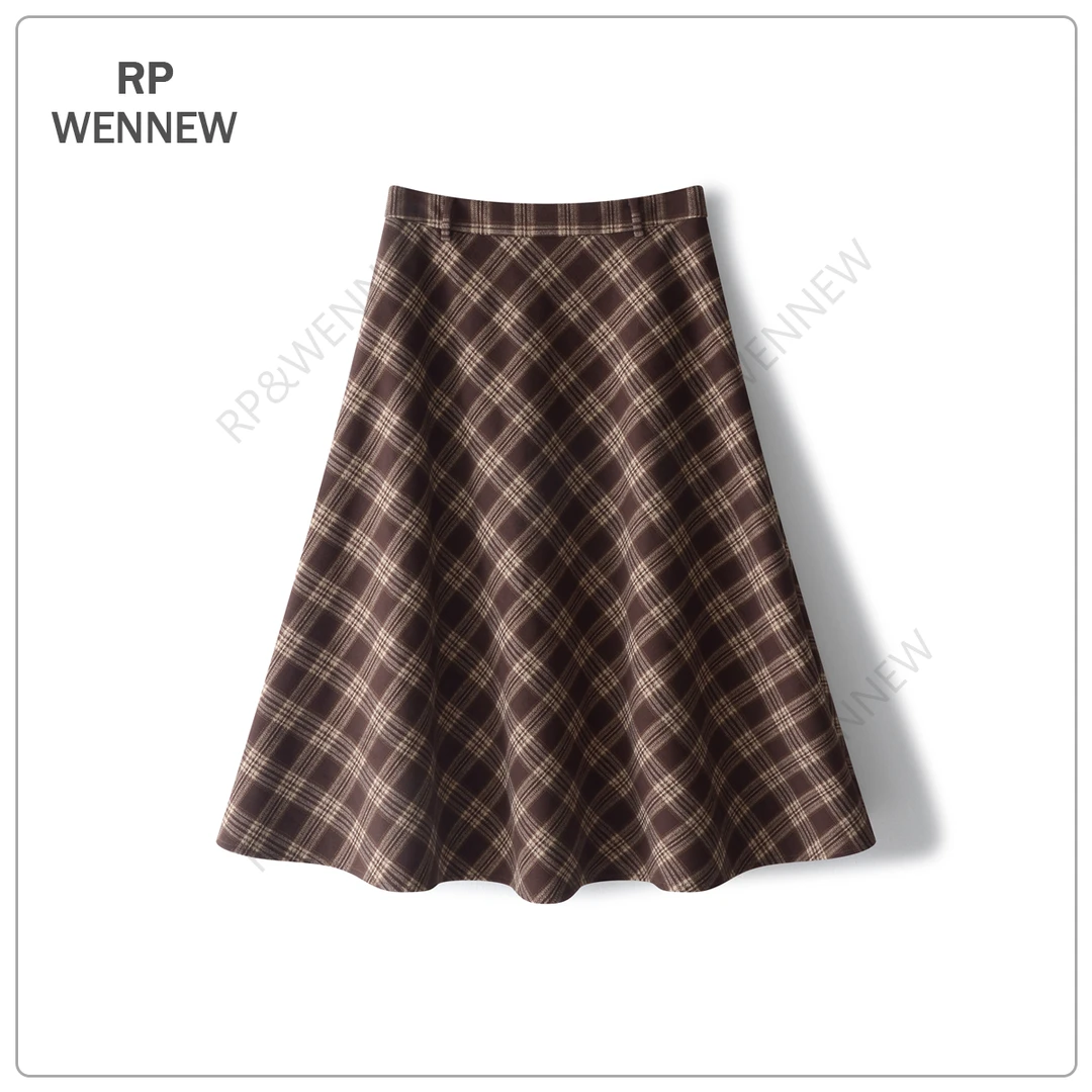 Wennew女士秋冬款千鸟格半裙BQ12-8837