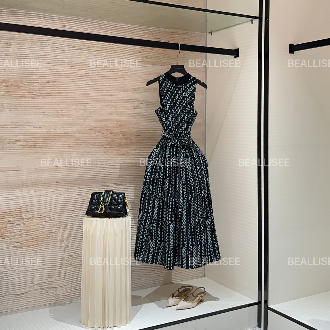 【LL专属】夏季新款无袖显瘦国风时尚气质宽松连衣裙W-A346