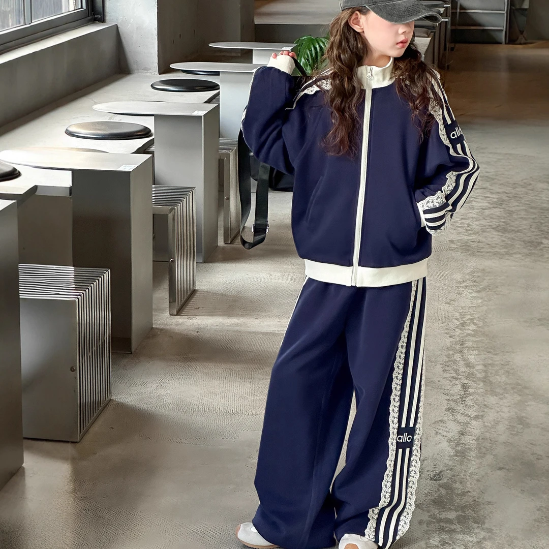 女童秋装套装洋气6-12岁潮款高级感女大童休闲风春秋款潮牌儿童装