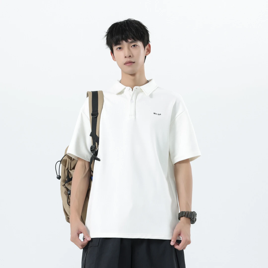 夏季重磅运动健身户外休闲印花POLO衫男日男士170胖子男生裤子