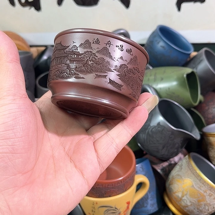 茶杯紫砂全手工紫砂主人杯