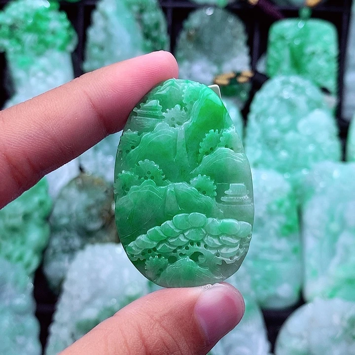 翡翠未镶嵌吊坠(不含链)