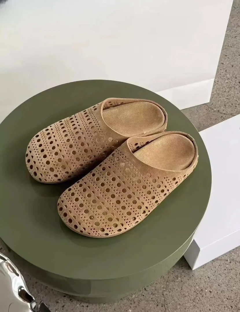 【聚新汇】632-1时尚休闲大头包头拖厚底外穿半拖