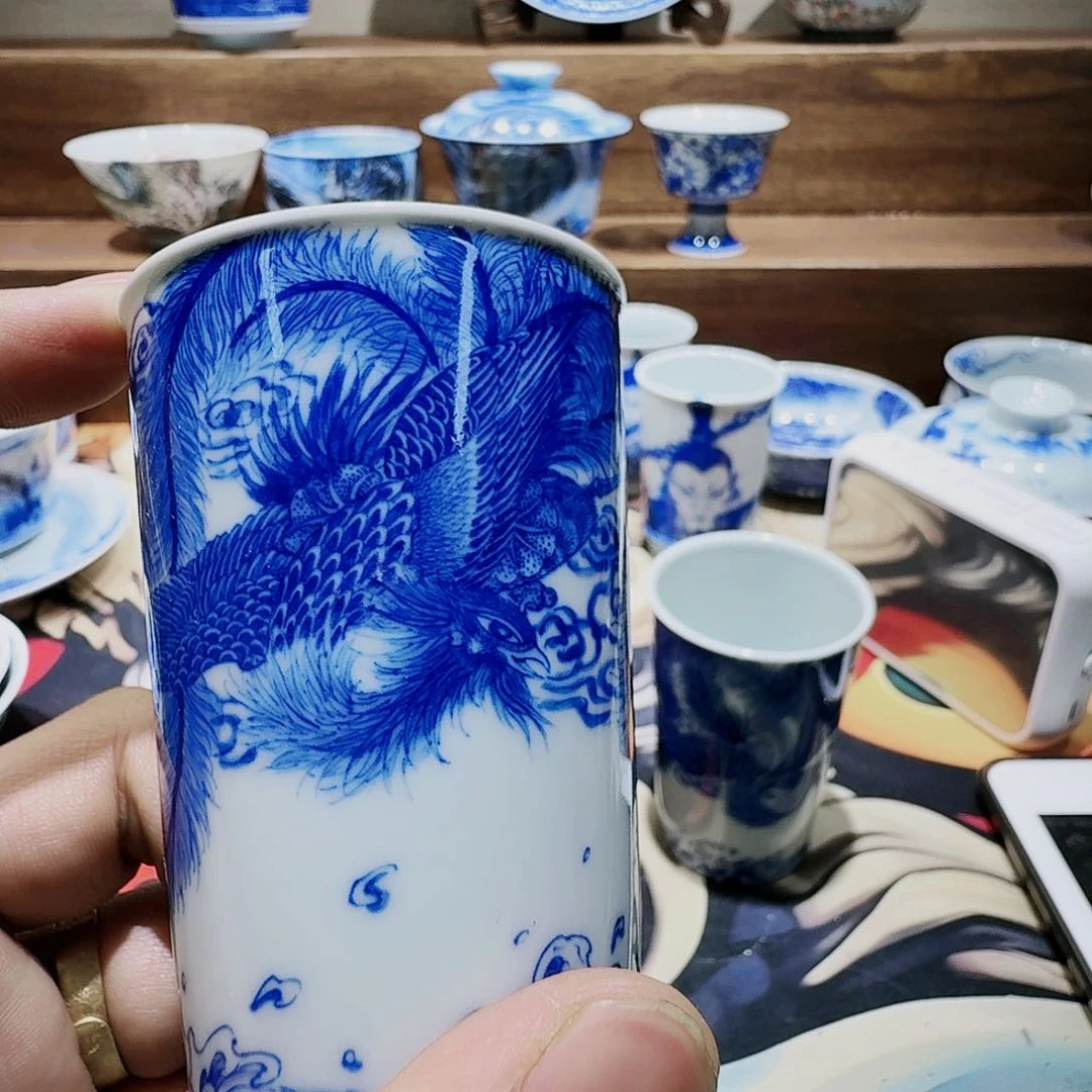 泥塑主人杯手工手绘