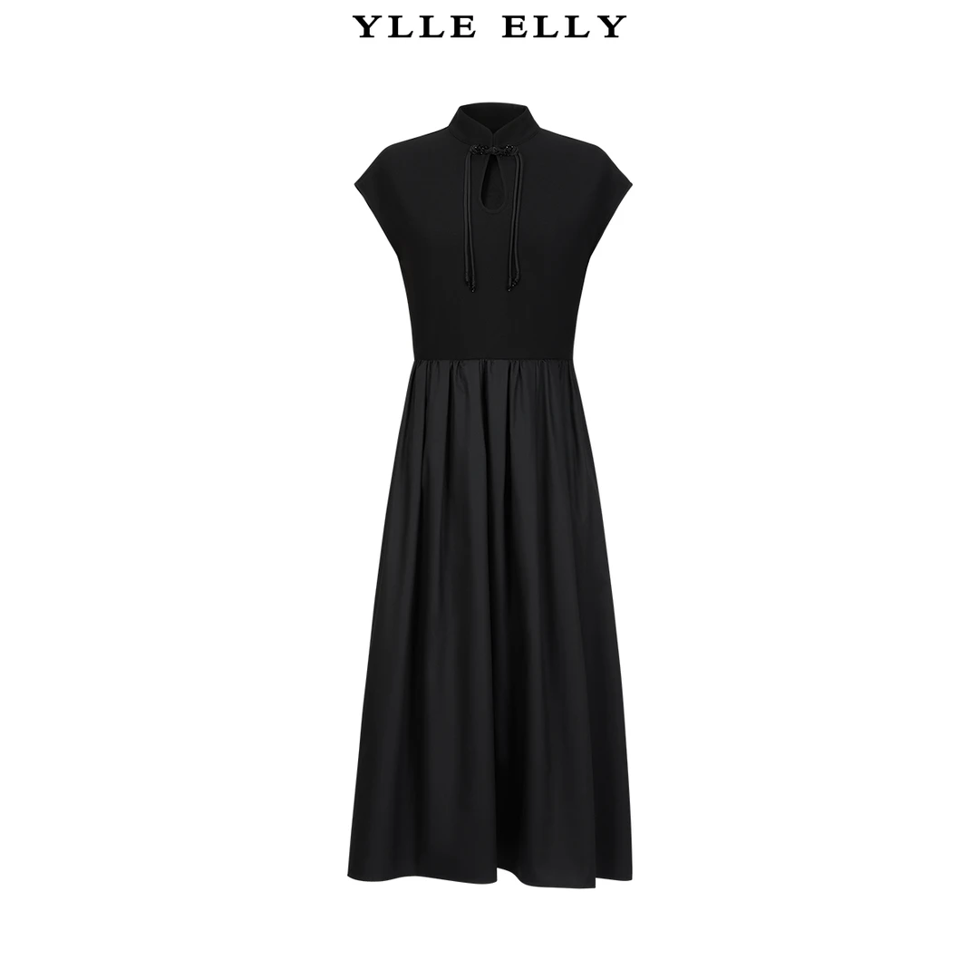 【籽言专属】新中式连衣裙2024夏季新款拼接式收腰长裙