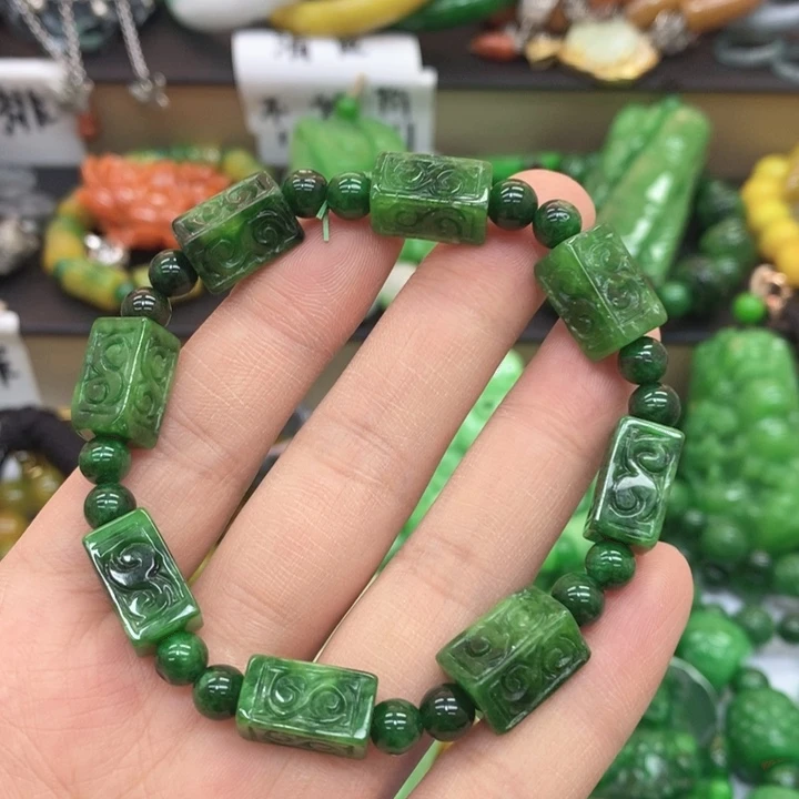 翡翠未镶嵌手链手链35