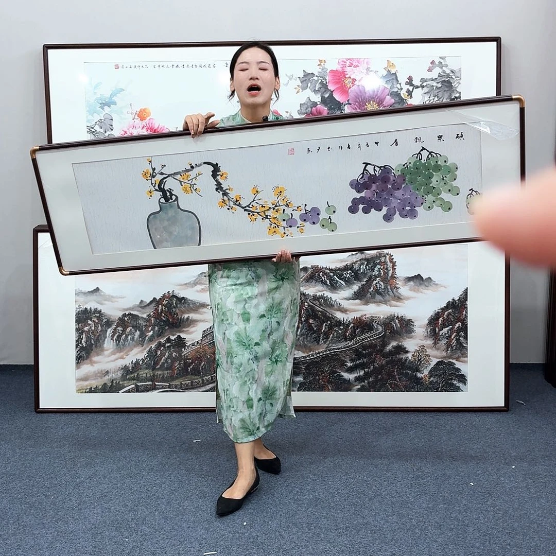 国画手绘作品160×45尺寸