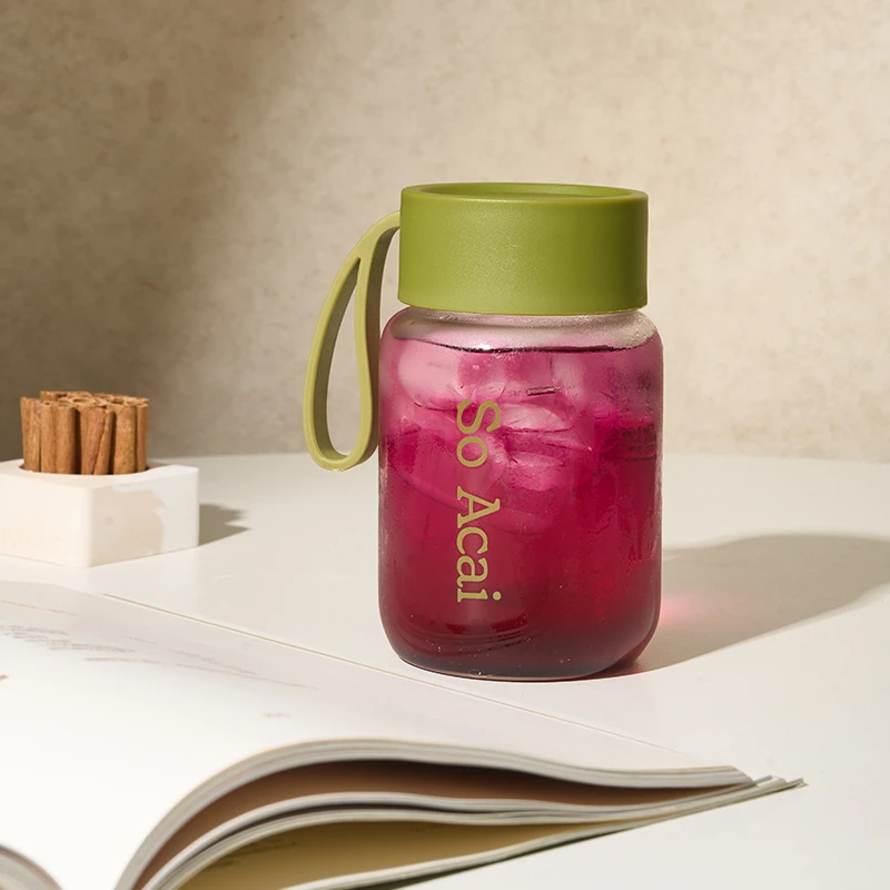 【SoAcai周边】高硼硅玻璃摇摇杯冲泡巴西莓粉羽衣甘蓝粉蛋白粉便携
