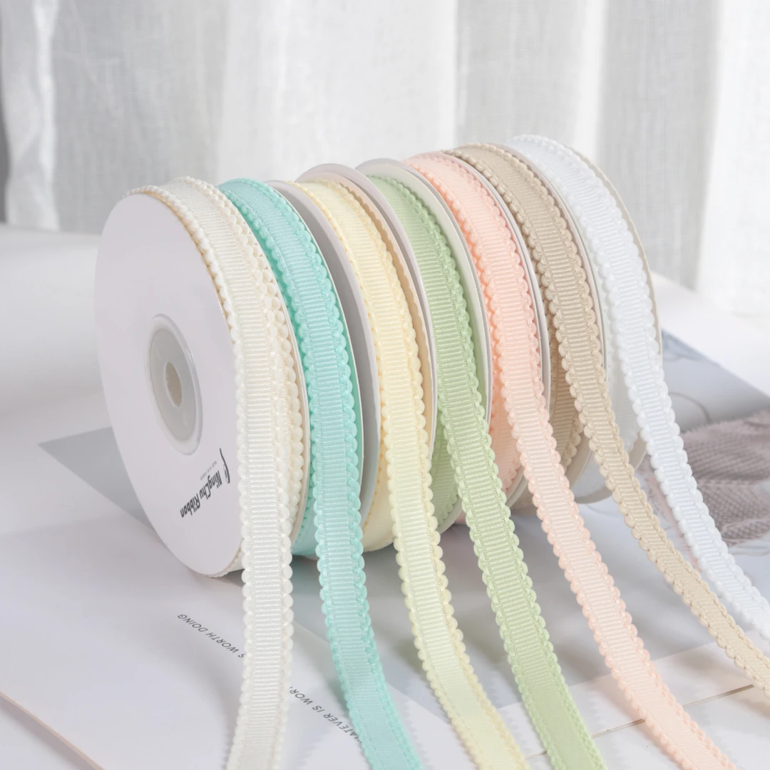 泡泡边丝带蝴蝶结diy手工材料礼品花束包装缎带服装织带花边织带