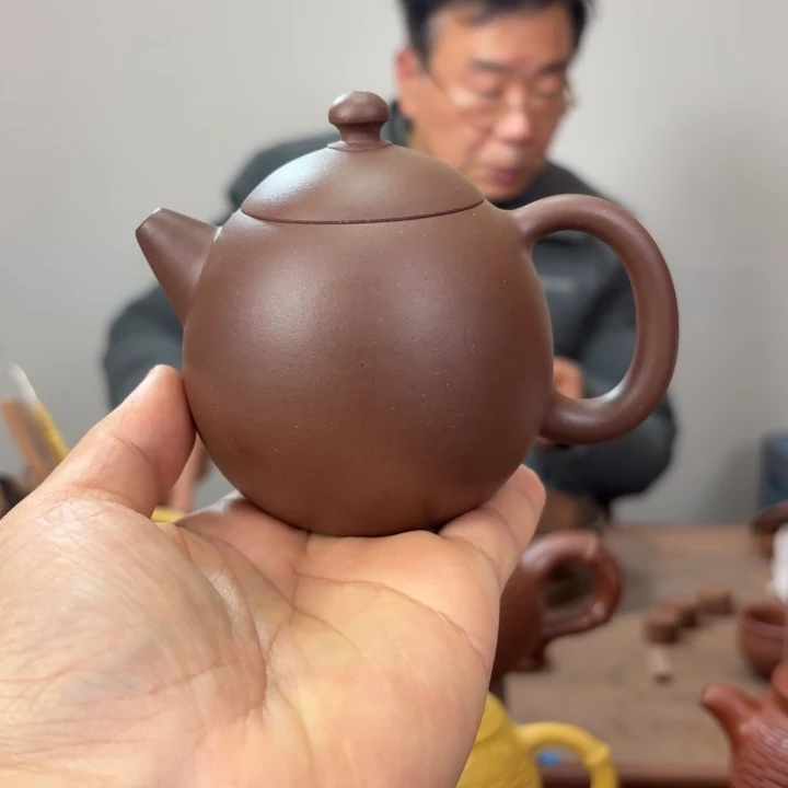 紫砂茶壶紫泥龙蛋