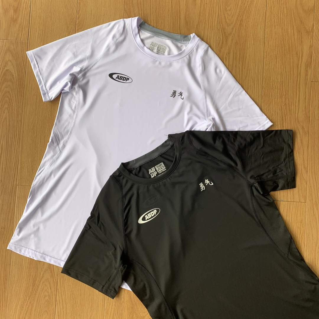 ABDP男士运动紧身短袖弹力上衣速干篮球训练健身跑步骑行圆领T恤