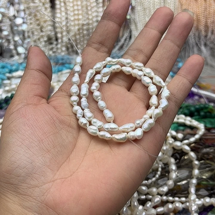 荷***妞玛瑙/玉髓未镶嵌珠宝半成品一条巴洛克珍珠10