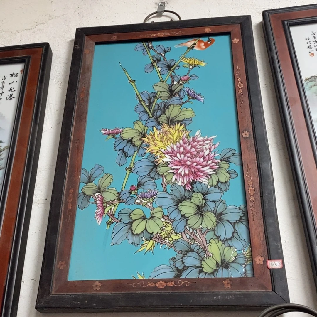 瓷60*40 景德镇瓷板画柴窑烧制
