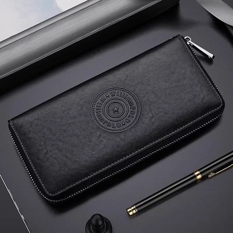 英皇保罗钱包手包男士长款真皮钱夹牛皮2025新款时尚休闲潮流男款