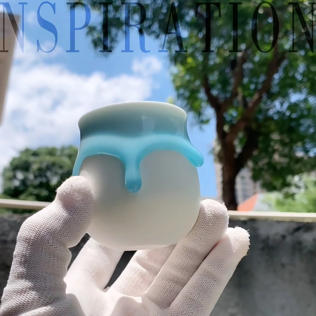 青瓷咖啡杯创意粉青个人杯流釉杯陶瓷手冲杯随手杯意式杯品鉴杯