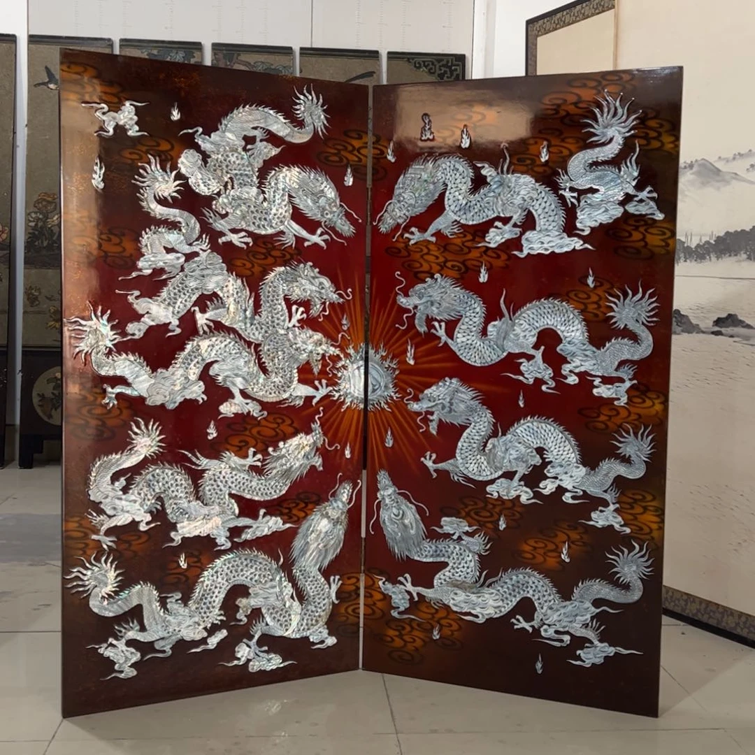 绘画屏风框画茶空间设计