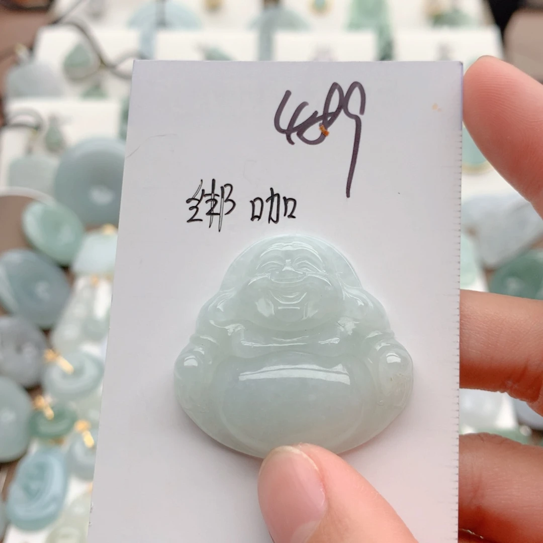 翡翠未镶嵌颈饰薇****发吊坠