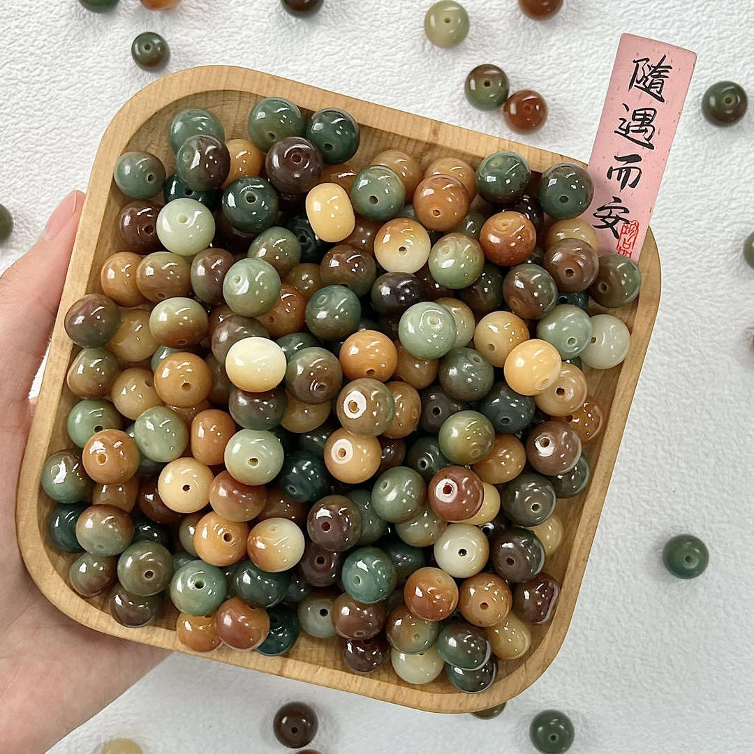 12×9mm敦煌问天菩提散珠苹果珠精品风化老料精工DIY散珠