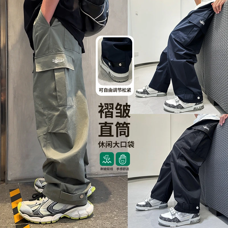 【现货】K2973弯刀工装裤青少年男童运动裤长裤中大童宽松休闲裤