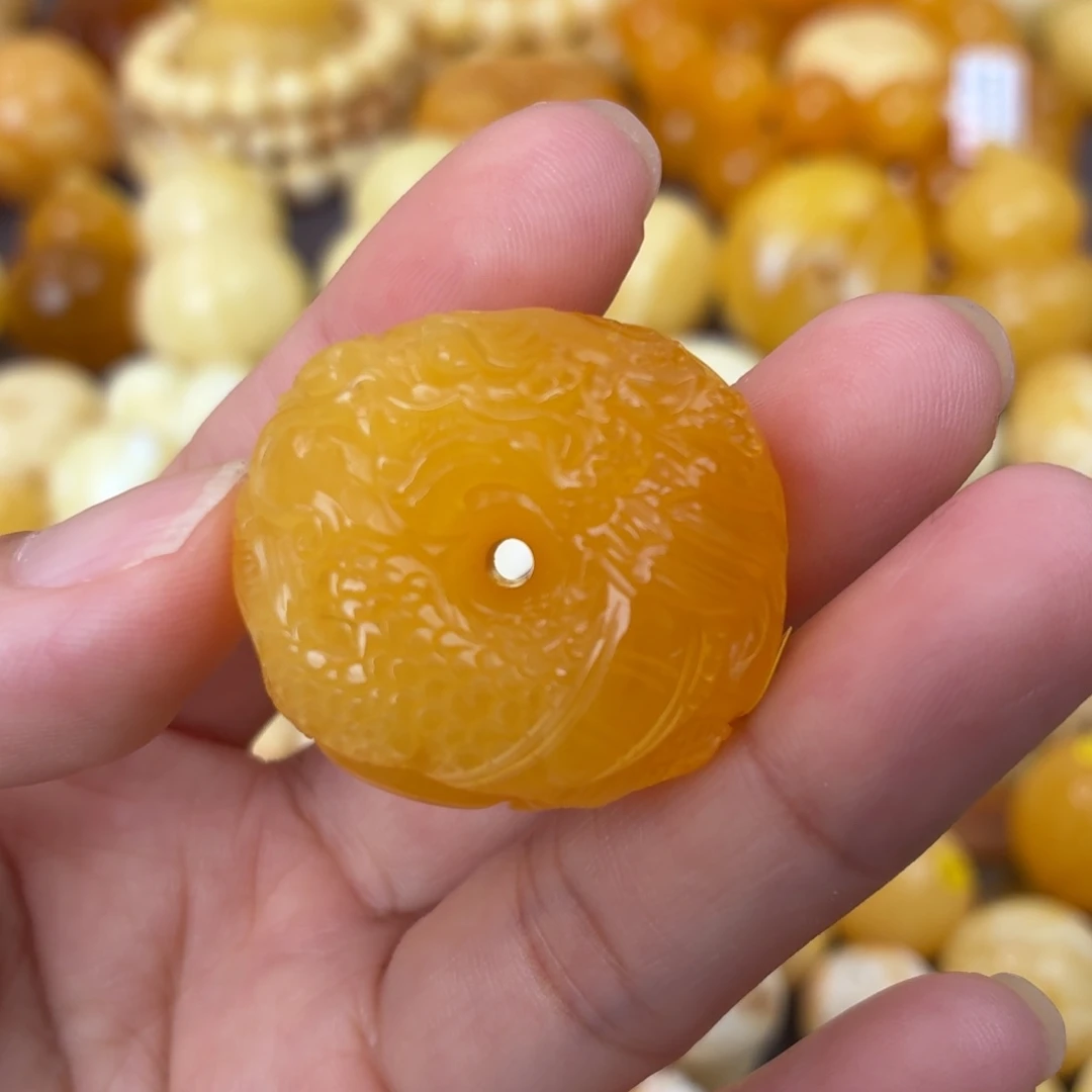 未镶嵌吊坠(不含链)琥珀龙扣