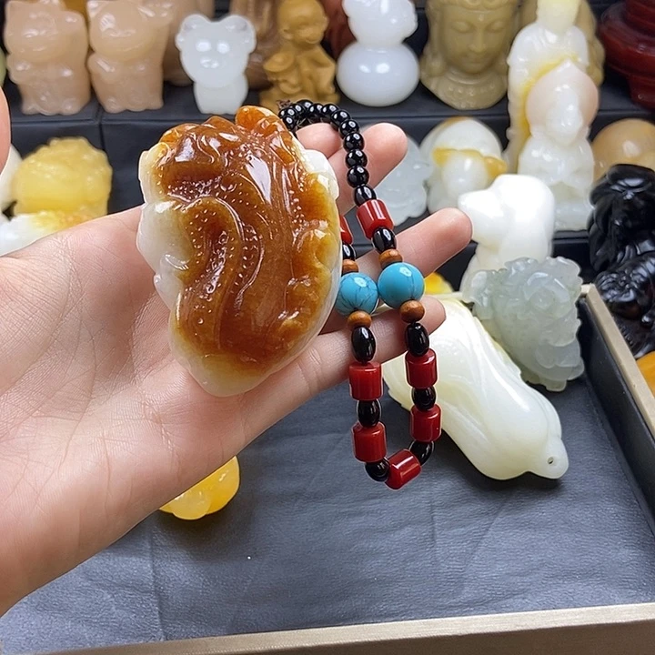 无花朵原石雕刻把件