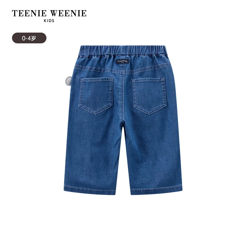 TeenieWeenieKids小熊童装男宝宝休闲百搭7分牛仔裤T0TJ252515A