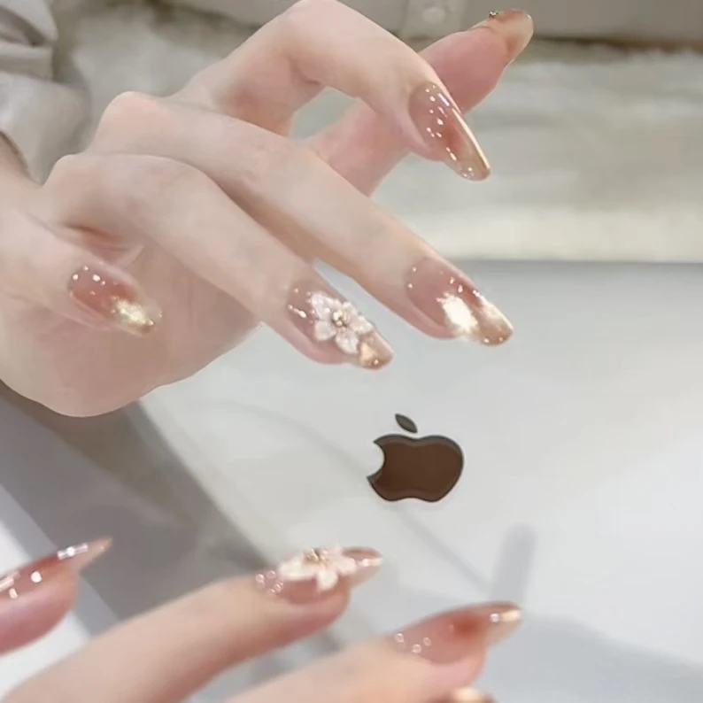 【美拉德雕花】野世穿戴甲  纯手工美甲