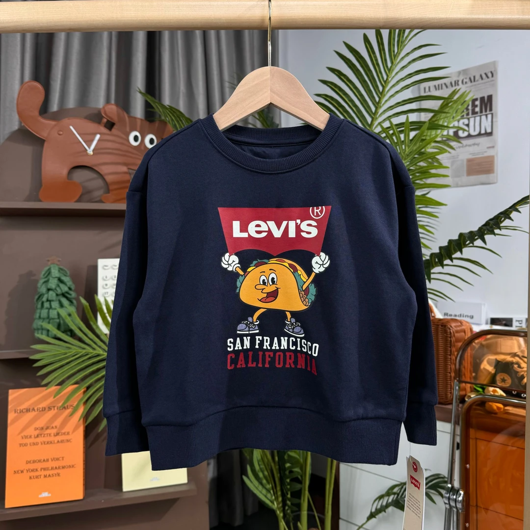 【官方旗舰】Levi's李维斯儿童卫衣男女童圆领长袖秋装新款上衣R637