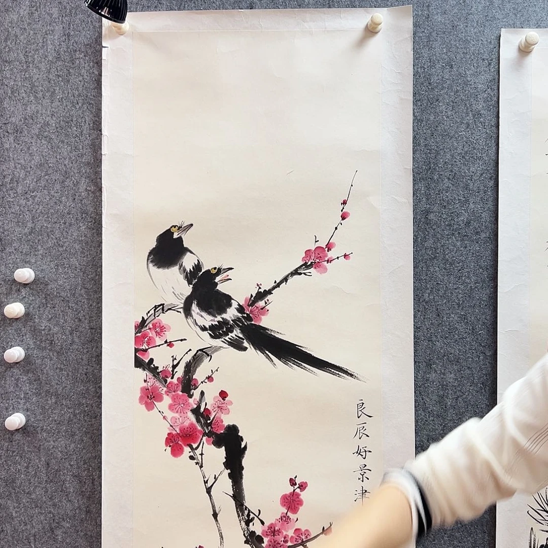 书法王炯智赵艳合作亲笔手绘