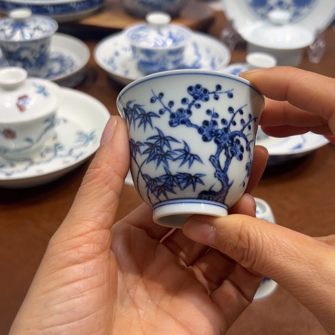 青花松竹梅主人杯90毫升