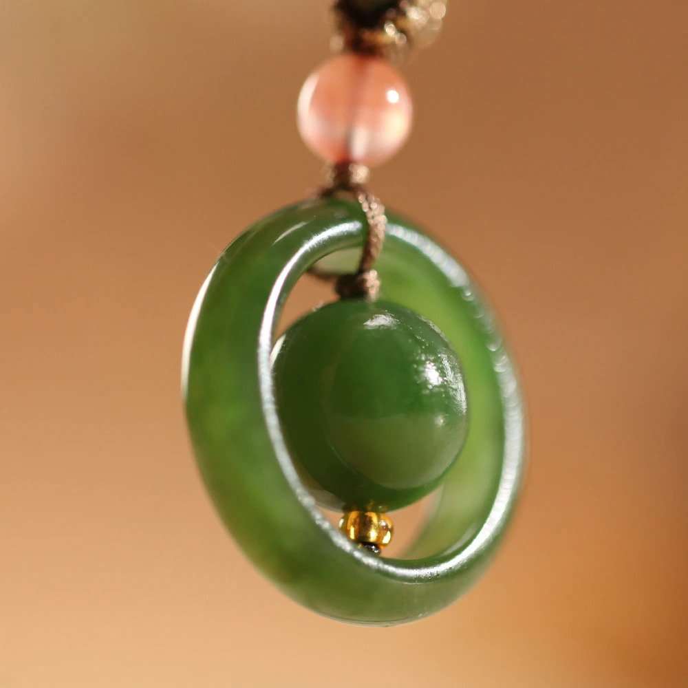 【德巧家】和田玉碧玉珠珠吊坠