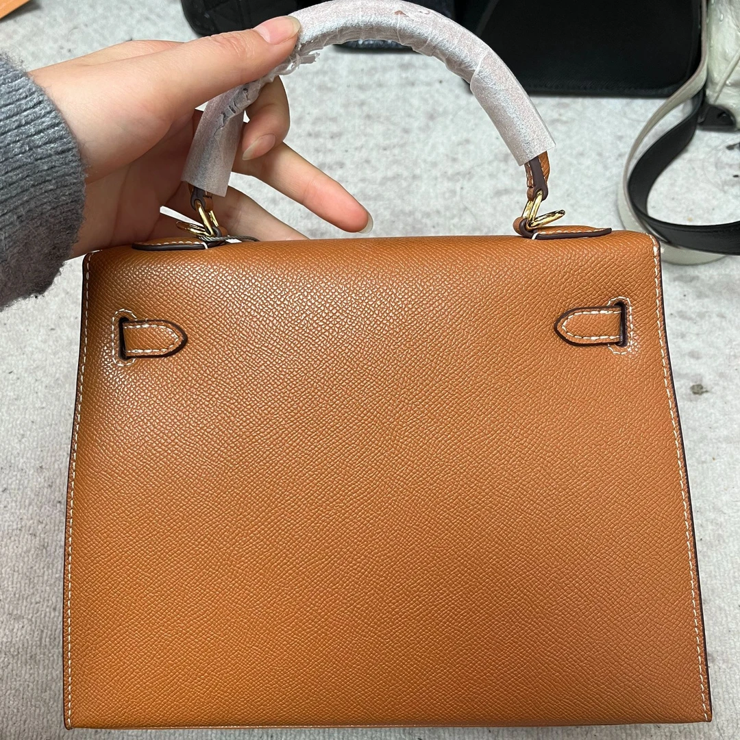 【时代精选】外缝真皮女士经典气质手提包单肩包斜挎包