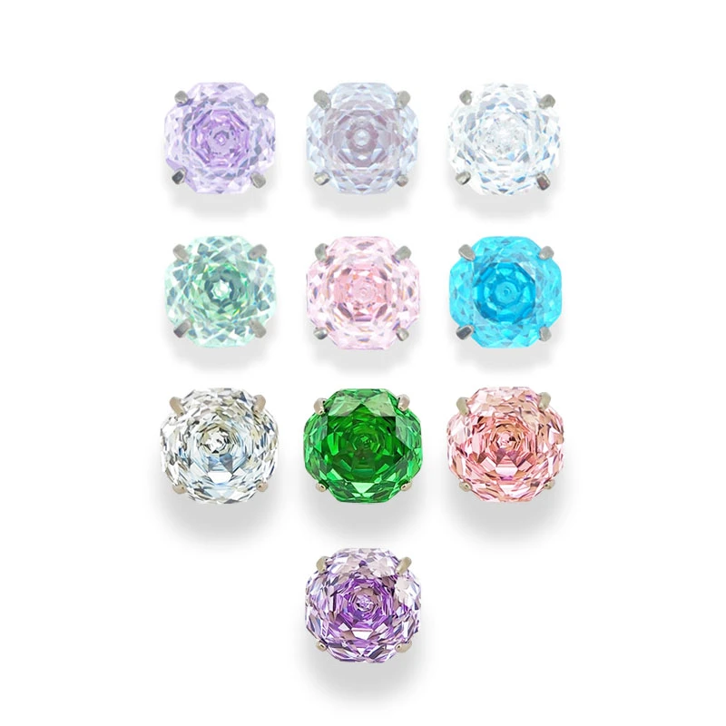 钛合金耳饰 「玫瑰的故事」玫瑰切f136医用植入级钛合金耳钉耳骨Z1