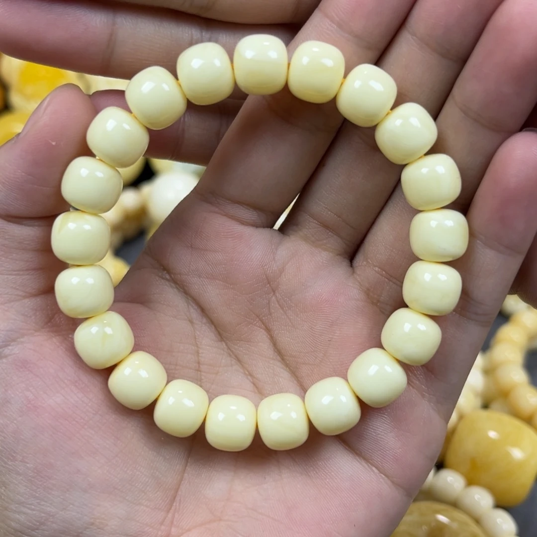琥珀未镶嵌手串同料老邢手串10.2mm