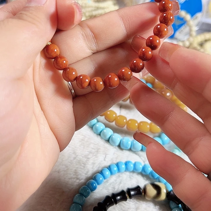 小***。手链合金南红玛瑙