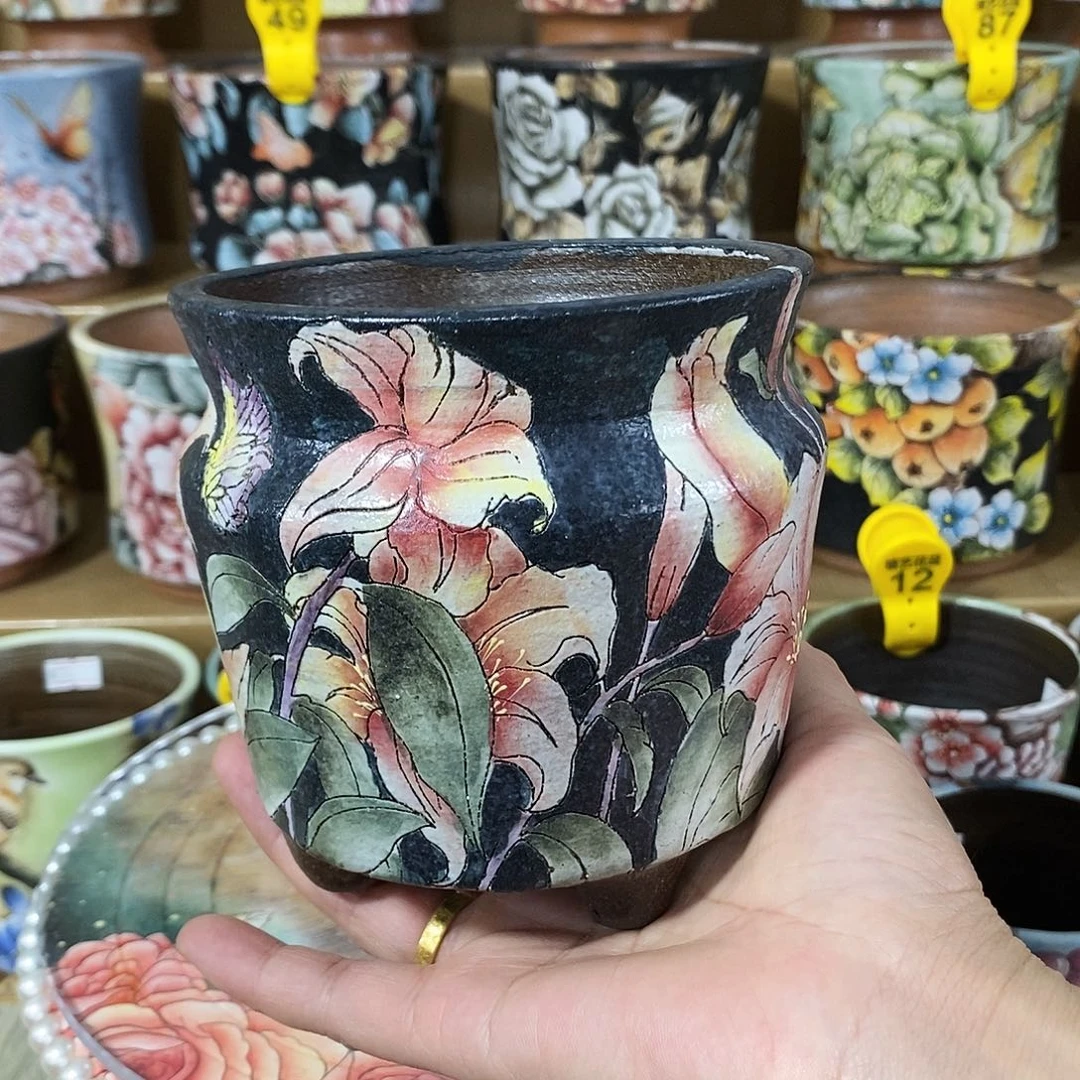 景德镇精品瑶晨花盆10/11.5