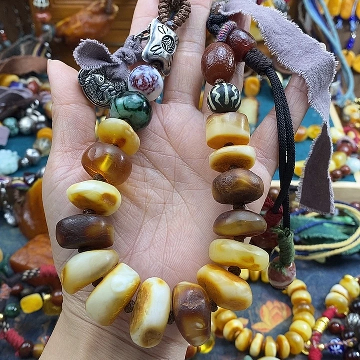 蜜蜡未镶嵌项链项链