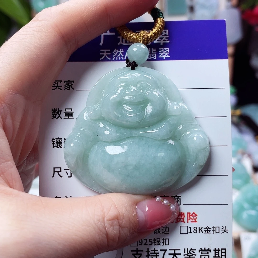 翡翠未镶嵌颈饰佛公03