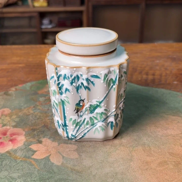 柴烧纯手工手绘陶瓷