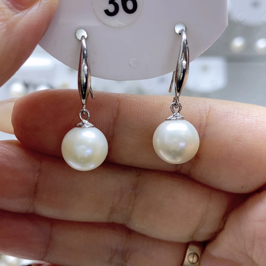 婉***君淡水珍珠耳饰银S925镶嵌