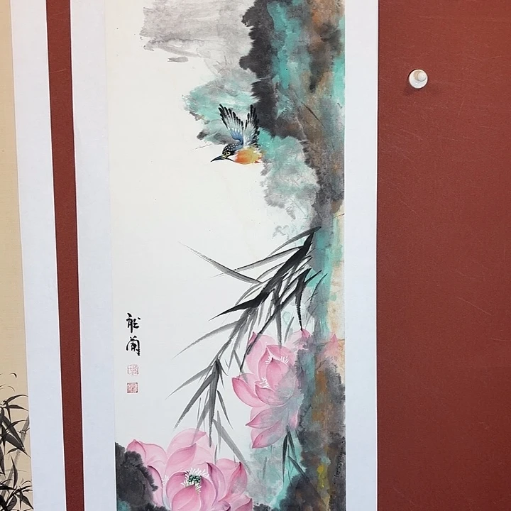 国画听兰老师花鸟