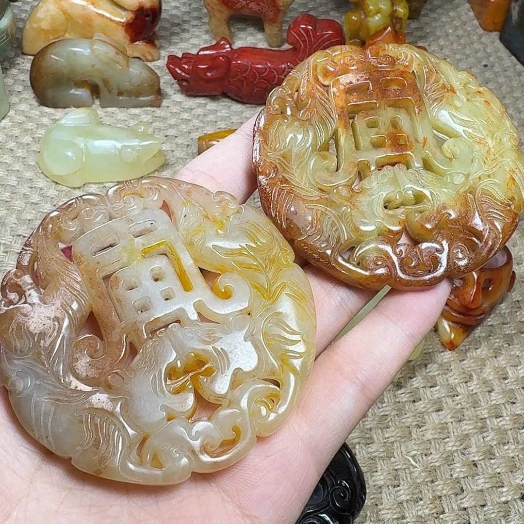 h***g白玉菩提吊坠挂件