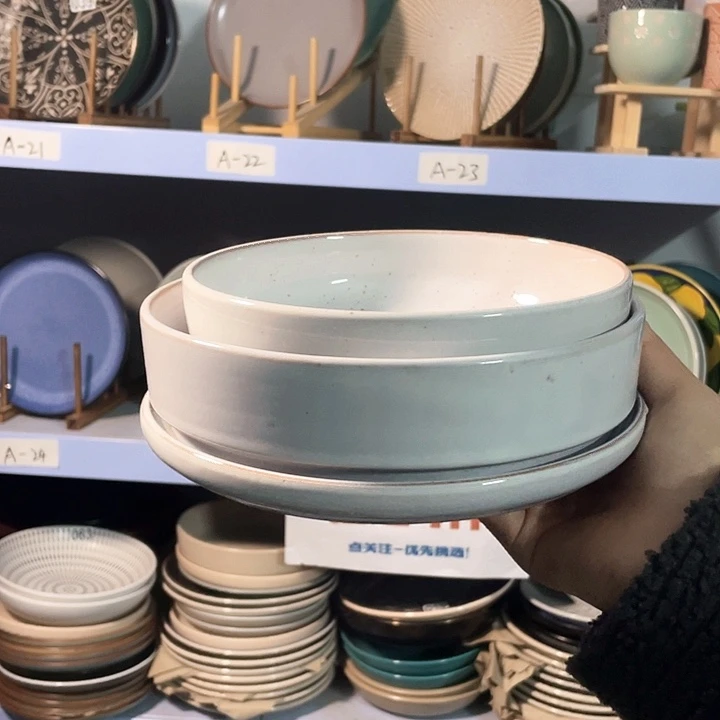 瓷3只高温釉下彩陶瓷餐具类型