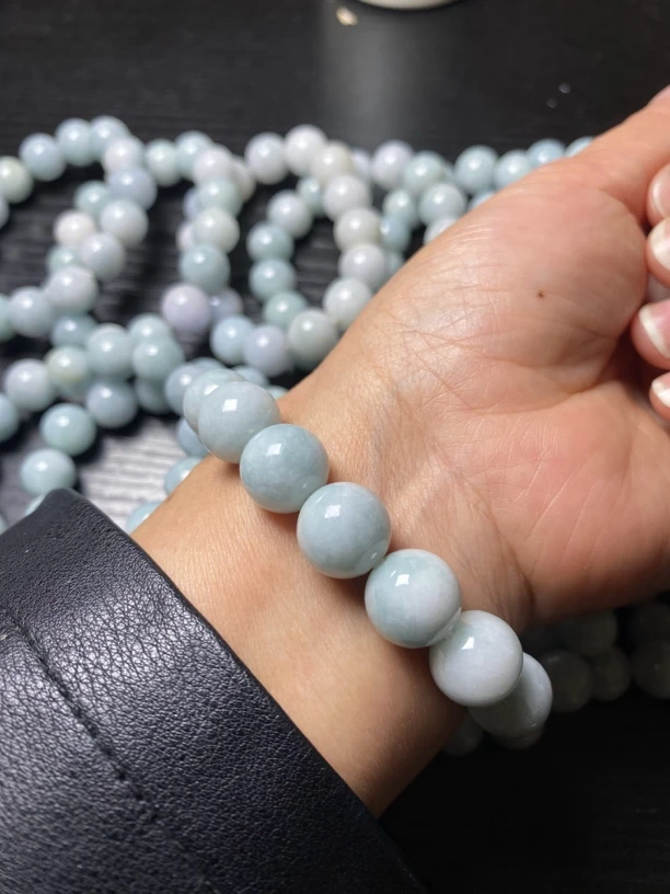 天然A货翡翠13mm手串珠子一件多样性发货