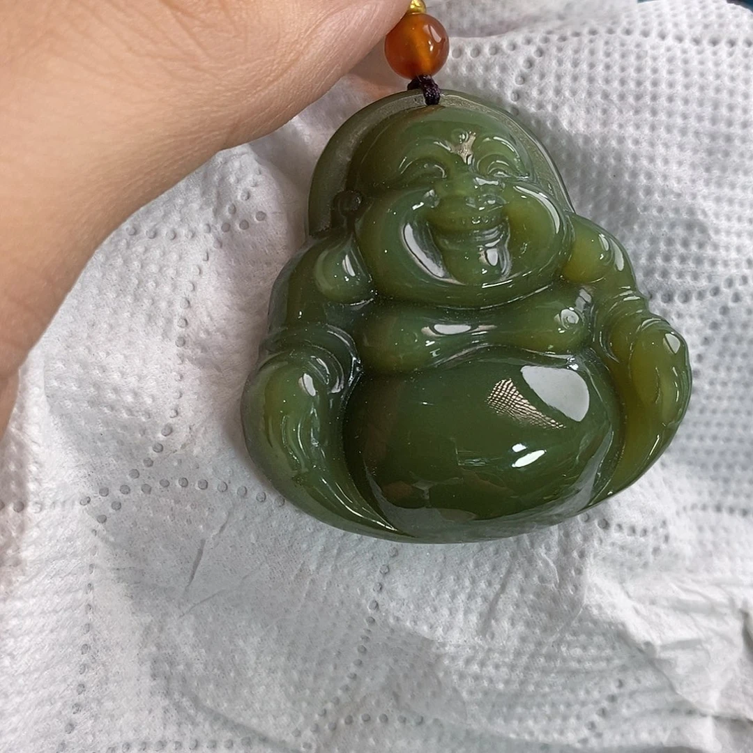 和田玉（黄玉）未镶嵌颈饰佛公
