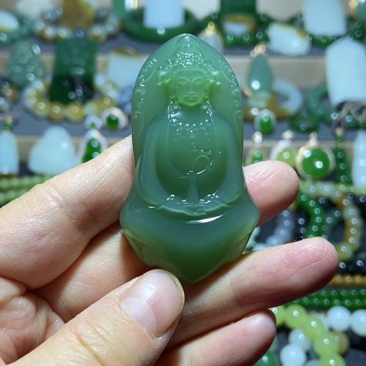 和田玉未镶嵌吊坠(不含链)