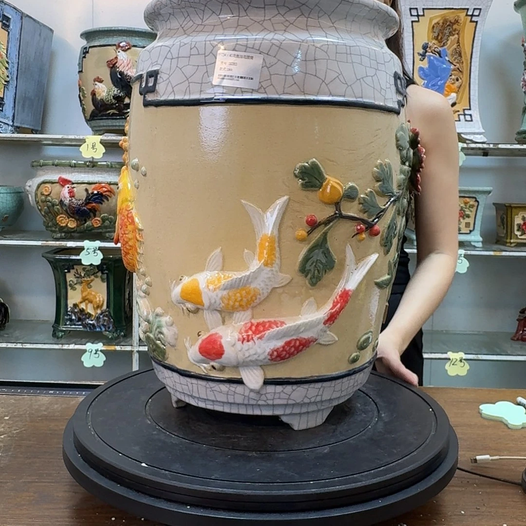 B***l无花朵石湾盆330陶泥花盆